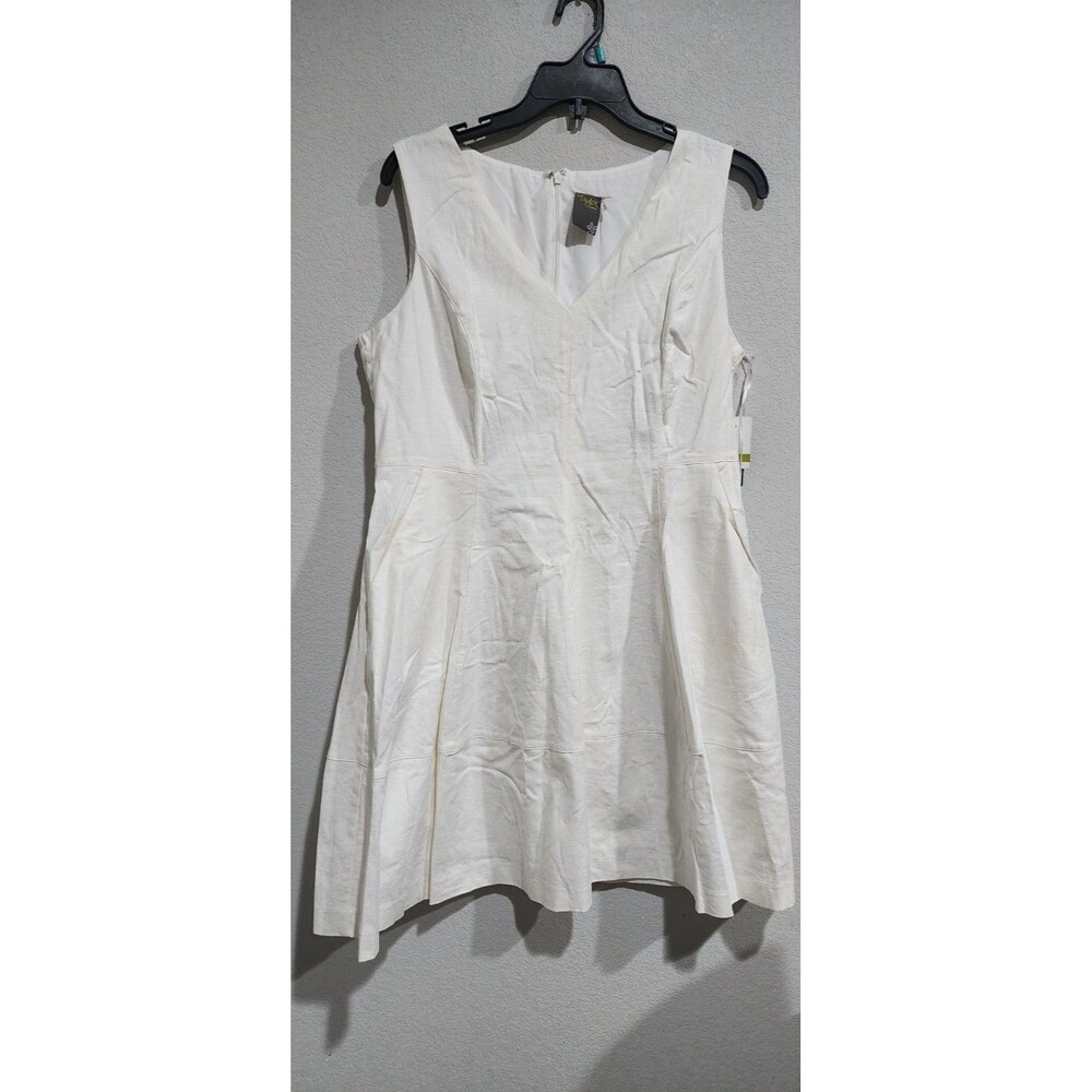 NEW JUST TAYLOR Size 14P A-Line Ivory Sleeveless Dress